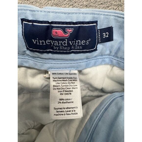 Vineyard‎ Vines Breaker Shorts Mens Light Blue Measured 32x9 Casual - Picture 7 of 9